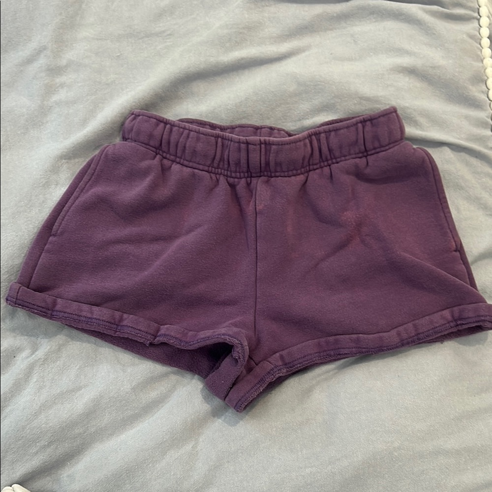TNA Purple Athletic Shorts with Elastic Waistband